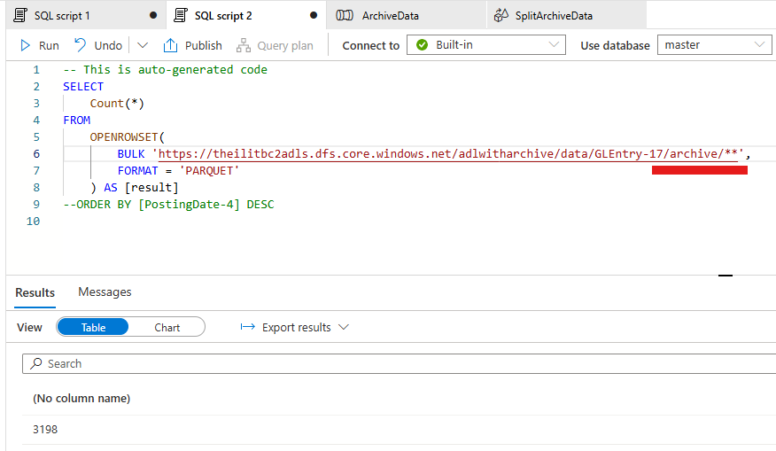SplitArchiveData dataflow